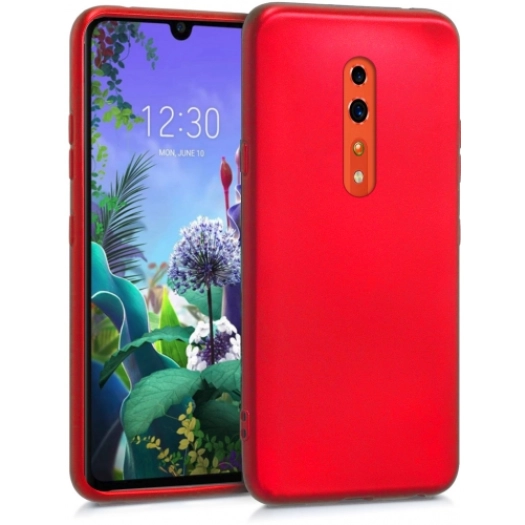 Oppo Reno Z Kılıf İnce Soft Mat Renkli Esnek Silikon Kapak - Kırmızı