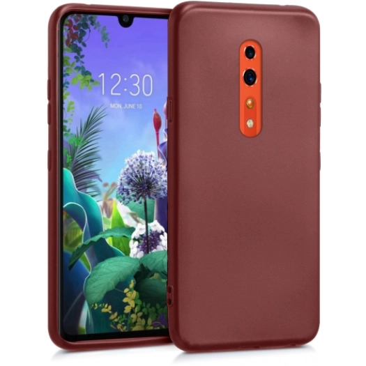 Oppo Reno Z Kılıf İnce Soft Mat Renkli Esnek Silikon Kapak - Mürdüm