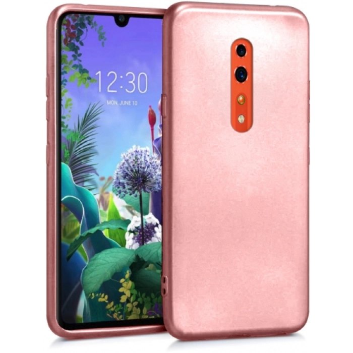 Oppo Reno Z Kılıf İnce Soft Mat Renkli Esnek Silikon Kapak - Rose Gold