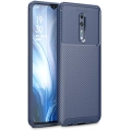 Oppo Reno Z Kılıf Silikon Parmak İzi Bırakmayan Karbon Soft Negro Kapak - Lacivert