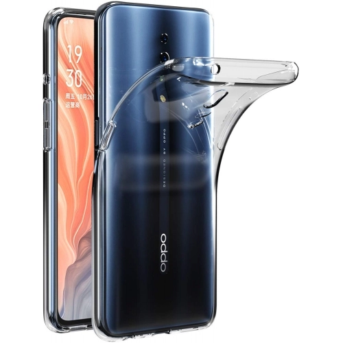 Oppo Reno Z Kılıf Kamera Korumalı Esnek Silikon Kapak - Şeffaf