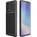 Oppo Reno 5 Kılıf Silikon Parmak İzi Bırakmayan Karbon Soft Negro Kapak - Siyah