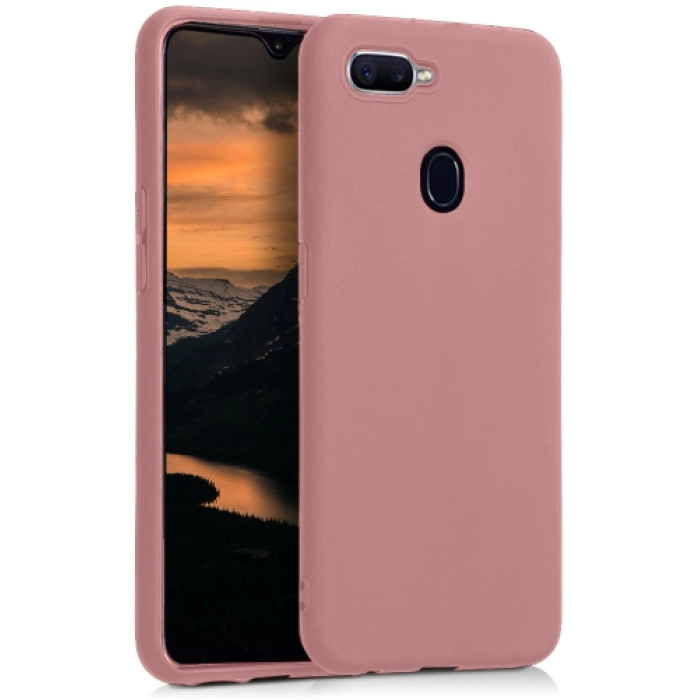 Oppo RX17 Neo Kılıf İnce Soft Mat Renkli Esnek Silikon Kapak - Rose Gold