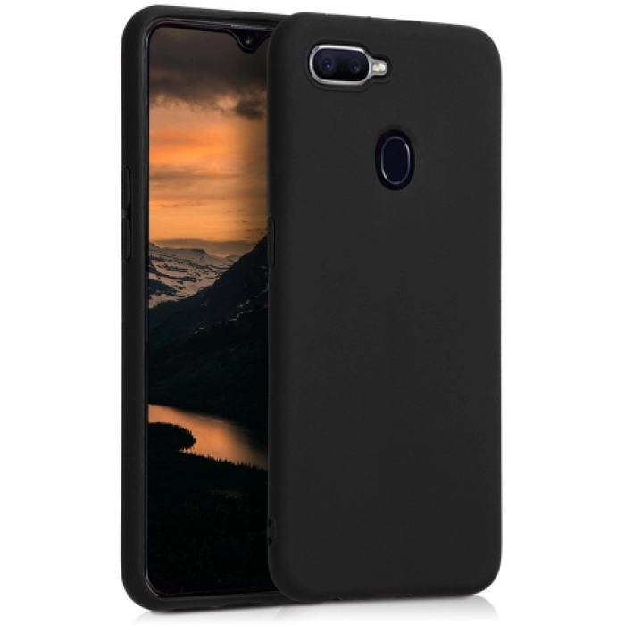 Oppo RX17 Neo Kılıf İnce Soft Mat Renkli Esnek Silikon Kapak - Siyah