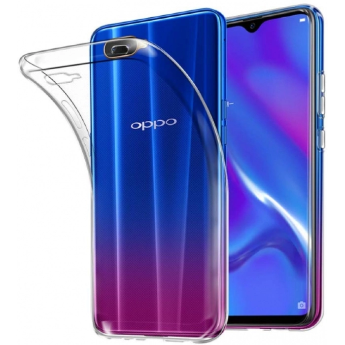 Oppo RX17 Neo Kılıf Kamera Korumalı Esnek Silikon Kapak - Şeffaf