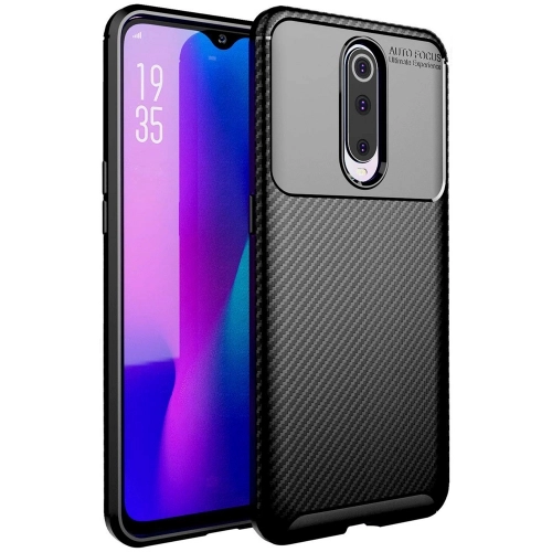 Oppo RX17 Pro Kılıf Silikon Parmak İzi Bırakmayan Karbon Soft Negro Kapak - Siyah