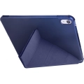 Apple iPad 10.9 2022 (10. Nesil) Tablet Kılıfı Standlı Tri Folding Kalemlikli Silikon Smart Cover - Kırmızı