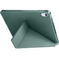 Apple iPad 10.9 2022 (10. Nesil) Tablet Kılıfı Standlı Tri Folding Kalemlikli Silikon Smart Cover - Koyu Yeşil