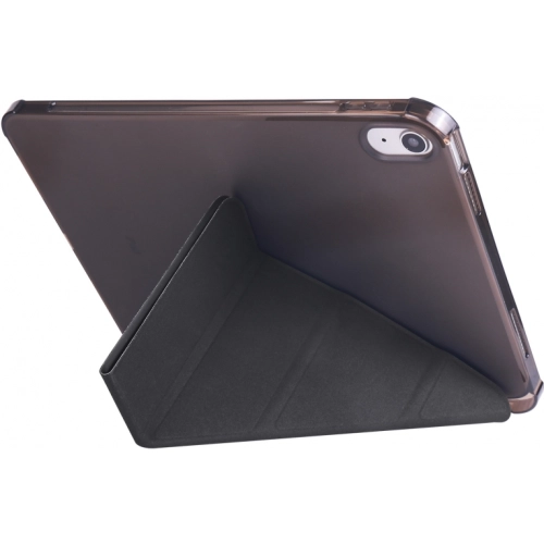 Apple iPad 10.9 2022 (10. Nesil) Tablet Kılıfı Standlı Tri Folding Kalemlikli Silikon Smart Cover - Siyah