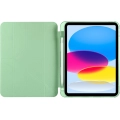 Apple iPad 10.9 2022 (10. Nesil) Tablet Kılıfı Standlı Tri Folding Kalemlikli Silikon Smart Cover - Yeşil