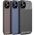 Apple iPhone 11 Kılıf Silikon Parmak İzi Bırakmayan Karbon Soft Negro Kapak - Lacivert