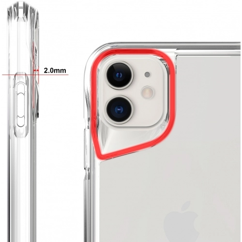 Apple iPhone 11 Kılıf Şeffaf TPU Kenarları Esnek Crystal T-Max Kapak - Şeffaf