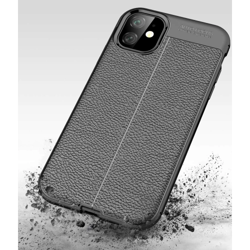 Apple iPhone 11 Kılıf Deri Görünümlü Lüks Parmak İzi Bırakmaz Niss Silikon Kapak - Lacivert