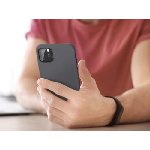 Apple iPhone 11 Pro Kılıf İnce Soft Mat Renkli Esnek Silikon Kapak - Mürdüm