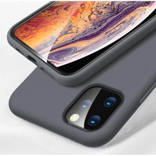 Apple iPhone 11 Pro Kılıf İnce Soft Mat Renkli Esnek Silikon Kapak - Siyah