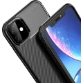 Apple iPhone 11 Pro Kılıf Silikon Parmak İzi Bırakmayan Karbon Soft Negro Kapak - Lacivert