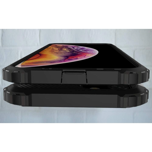Apple iPhone 11 Pro Max Kılıf Zırhlı Tank Crash Silikon Kapak - Gold