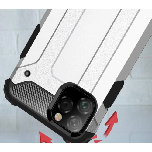 Apple iPhone 11 Pro Max Kılıf Zırhlı Tank Crash Silikon Kapak - Gold