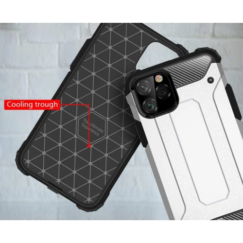 Apple iPhone 11 Pro Max Kılıf Zırhlı Tank Crash Silikon Kapak - Gold