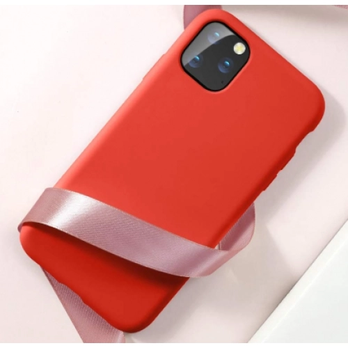 Apple iPhone 11 Pro Max Kılıf İnce Soft Mat Renkli Esnek Silikon Kapak - Mürdüm