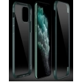 Apple iPhone 11 Pro Max Kılıf Ön ve Arkası Camlı 360 Tam Koruma Silikon Kapak - Siyah