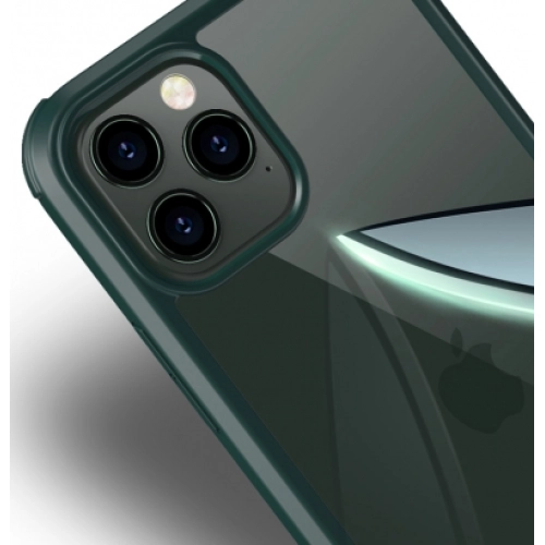 Apple iPhone 11 Pro Max Kılıf Ön ve Arkası Camlı 360 Tam Koruma Silikon Kapak - Siyah