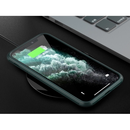 Apple iPhone 11 Pro Max Kılıf Ön ve Arkası Camlı 360 Tam Koruma Silikon Kapak - Siyah