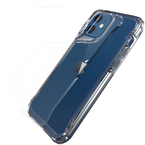 Apple iPhone 12 (6.1) Kılıf Şeffaf TPU Kenarları Esnek Crystal T-Max Kapak - Şeffaf