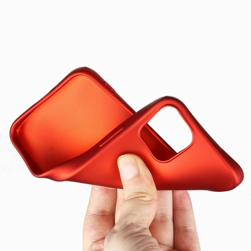 Apple iPhone 12 Mini (5.4) Kılıf İnce Soft Mat Renkli Esnek Silikon Kapak - Kırmızı