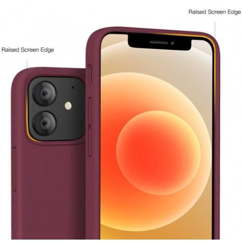 Apple iPhone 12 Mini (5.4) Kılıf İnce Soft Mat Renkli Esnek Silikon Kapak - Kırmızı