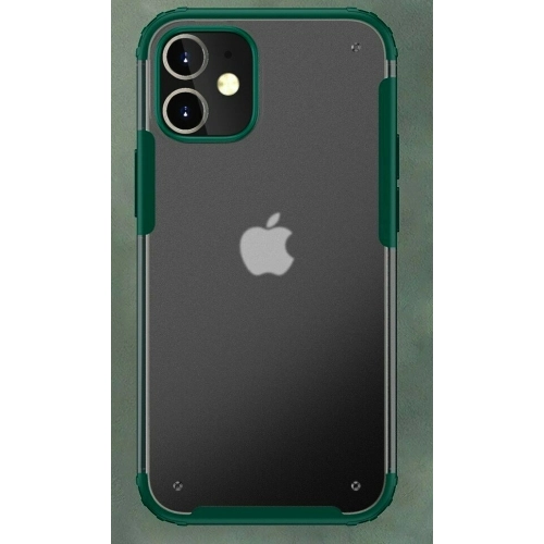 Apple iPhone 12 Mini (5.4) Kılıf Volks Serisi Kenarları Silikon Arkası Şeffaf Sert Kapak - Lacivert