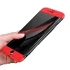 Apple iPhone 6s / 6 Kılıf 3 Parçalı 360 Tam Korumalı Rubber AYS Kapak  - Kırmızı - Siyah