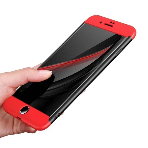 Apple iPhone 6 / 6s Kılıf 3 Parçalı 360 Tam Korumalı Rubber AYS Kapak  - Siyah