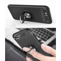 Apple iPhone 6 / 6s Kılıf Renkli Silikon Yüzüklü Standlı Auto Focus Ravel Kapak - Siyah