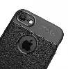 Apple iPhone 6 / 6s Kılıf Deri Görünümlü Parmak İzi Bırakmaz Niss Silikon - Siyah