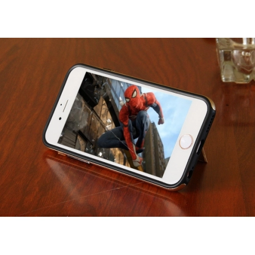 Apple iPhone 6 Kılıf Tam Koruma İnce Standlı Esnek Verüs Silikon - Gri