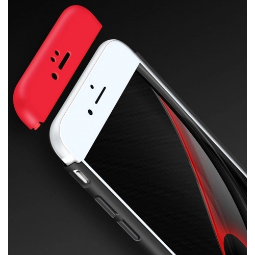 Apple iPhone 6s Plus / 6 Plus Kılıf 3 Parçalı 360 Tam Korumalı Rubber AYS Kapak  - Siyah