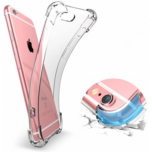 Apple iPhone 6 Plus / 6s Plus Kılıf Silikon Köşe Korumalı Airbag Darbe Emici Kapak - Şeffaf