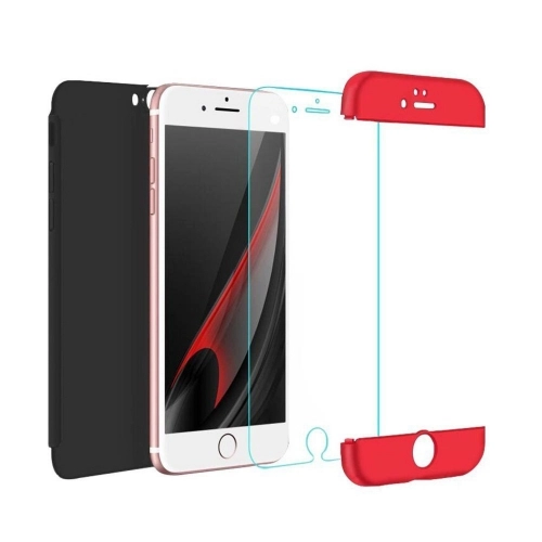 Apple iPhone 6 Plus / 6s Plus Kılıf 3 Parçalı 360 Tam Korumalı Rubber AYS Kapak - Gold