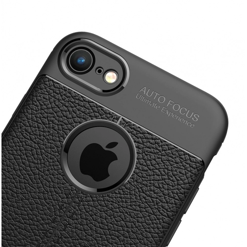 Apple iPhone 6s Plus / 6 Plus Kılıf Deri Görünümlü Lüks Parmak İzi Bırakmaz Niss Silikon Kapak - Lacivert