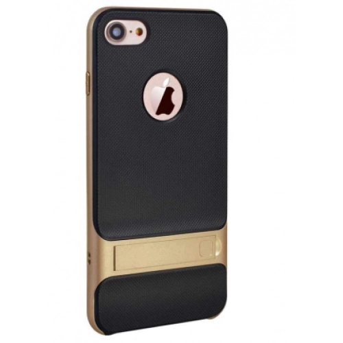 Apple iPhone 6s Plus Kılıf Tam Koruma İnce Standlı Esnek Verüs Silikon - Rose Gold