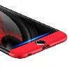Apple iPhone 7 Kılıf 3 Parçalı 360 Tam Korumalı Rubber AYS Kapak  - Kırmızı