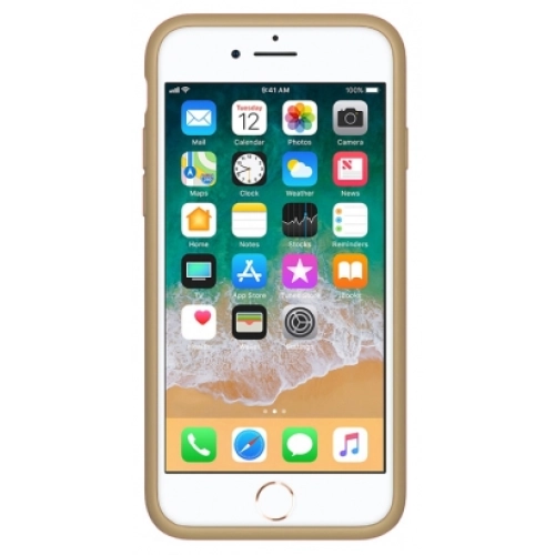 Apple iPhone 7 Kılıf İnce Soft Mat Renkli Esnek Silikon Kapak - Gold