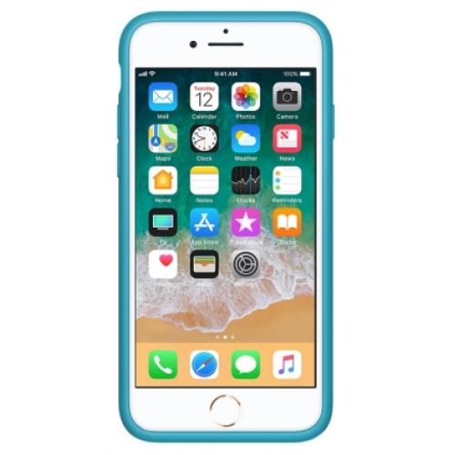 Apple iPhone 7 Kılıf İnce Soft Mat Renkli Esnek Silikon Kapak - Mavi