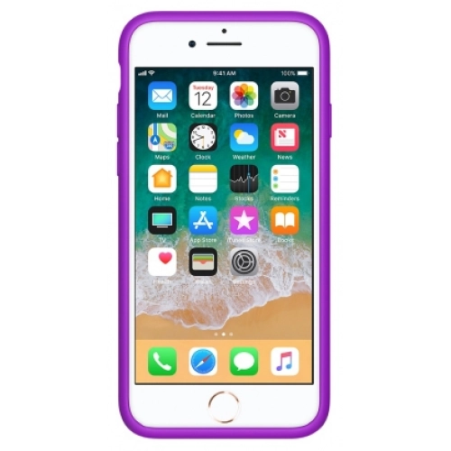 Apple iPhone 7 Kılıf İnce Soft Mat Renkli Esnek Silikon Kapak - Mor