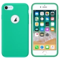 Apple iPhone 7 Kılıf İnce Soft Mat Renkli Esnek Silikon Kapak - Yeşil