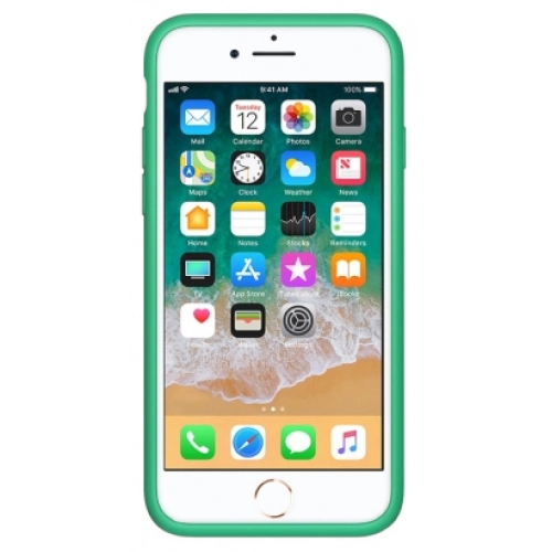 Apple iPhone 7 Kılıf İnce Soft Mat Renkli Esnek Silikon Kapak - Yeşil