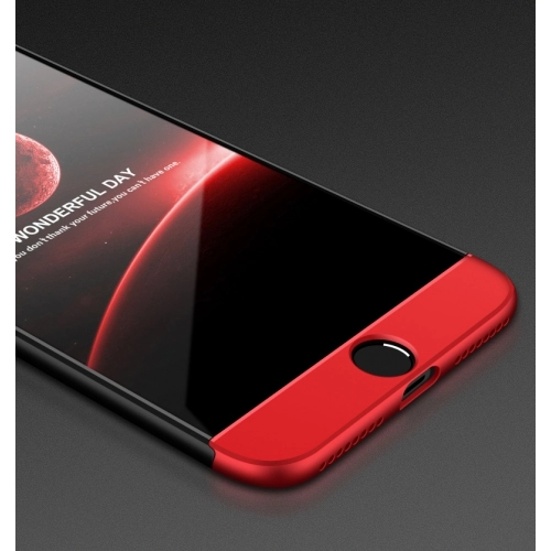 Apple iPhone 7 Plus Kılıf 3 Parçalı 360 Tam Korumalı Rubber AYS Kapak  - Siyah