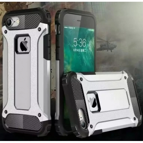 Apple iPhone 8 Kılıf Zırhlı Tank Crash Silikon Kapak - Siyah