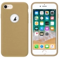 Apple iPhone 8 Kılıf İnce Soft Mat Renkli Esnek Silikon Kapak - Gold